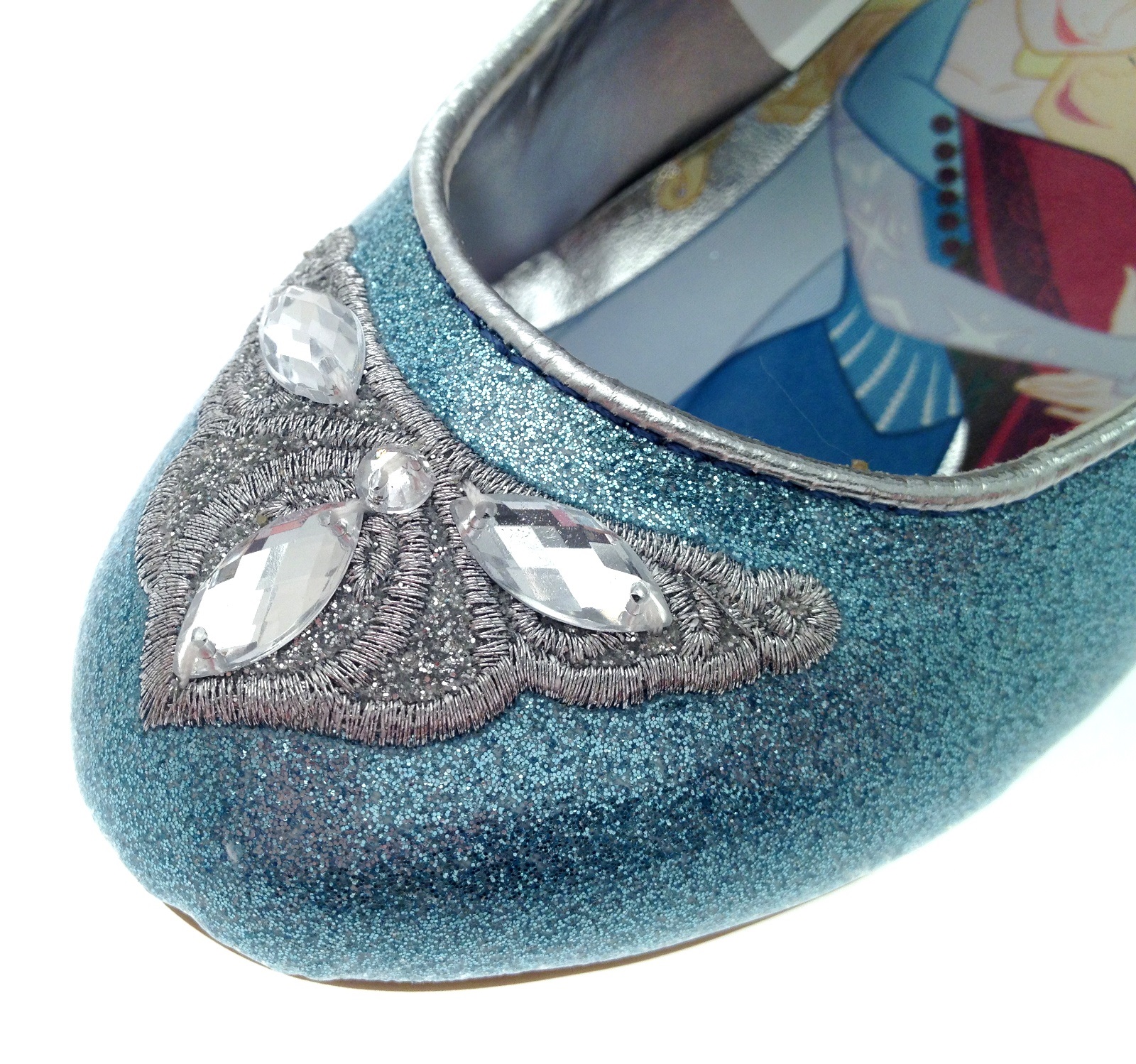 Kids Girls Disney Frozen Dress Up Shoes Glitter Princess Low Heels Size